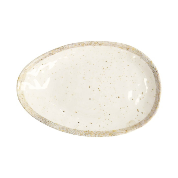 Ovaler Teller Weiß, Melamin, 28,4 × 19 × 5,1 cm, Art.-Nr. 18228