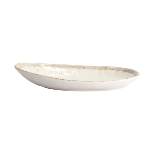 Ovaler Teller Weiß, Melamin, 28,4 × 19 × 5,1 cm, Art.-Nr. 18228