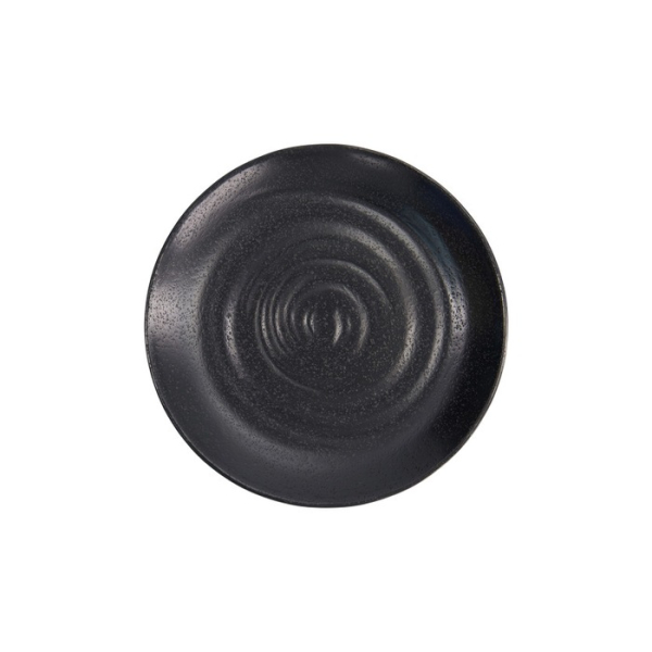 Plate Zen Black, Melamine, Ø 19.5 × 2.8 cm, Item No. 18232