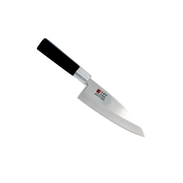 Deba-Messer (Fleischmesser) Sekiryu, rostfreier Edelstahl, Klinge 15 cm, Griff aus schwarzem ABS-Kunststoff, Art.-Nr. 18289