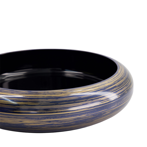 TDS, Sushi Oke, Brush, Outer 27.5 x 6.2 cm Inner 22.2 x 4.3 cm, Purple/Gold - Item No. 18310