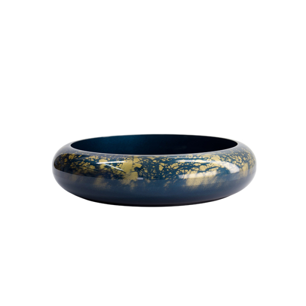 TDS, Sushi Oke, Brush, Outer 27,5x6,2cm Innen 22,2x4,3cm, Blau/Gold - Art Nr. 18314