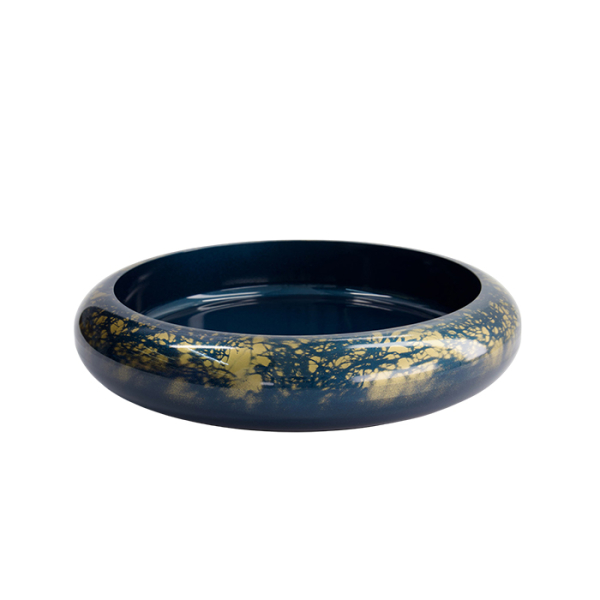 TDS, Sushi Oke, Marble, Außen 33,8x6,8cm Innen 28,4x4,7cm, Blau/Gold - Art Nr. 18315