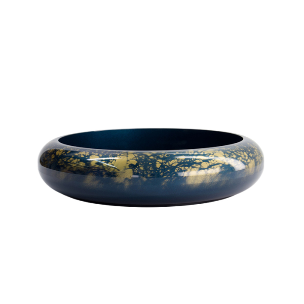 TDS, Sushi Oke, Marble, Außen 33,8x6,8cm Innen 28,4x4,7cm, Blau/Gold - Art Nr. 18315