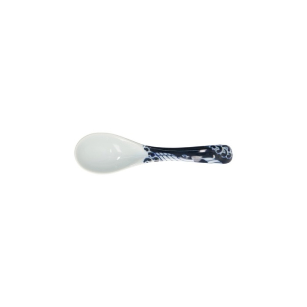 Renge Spoon Kawaii Whale Blue/White, Porcelain, 18 cm, Item No. 18332