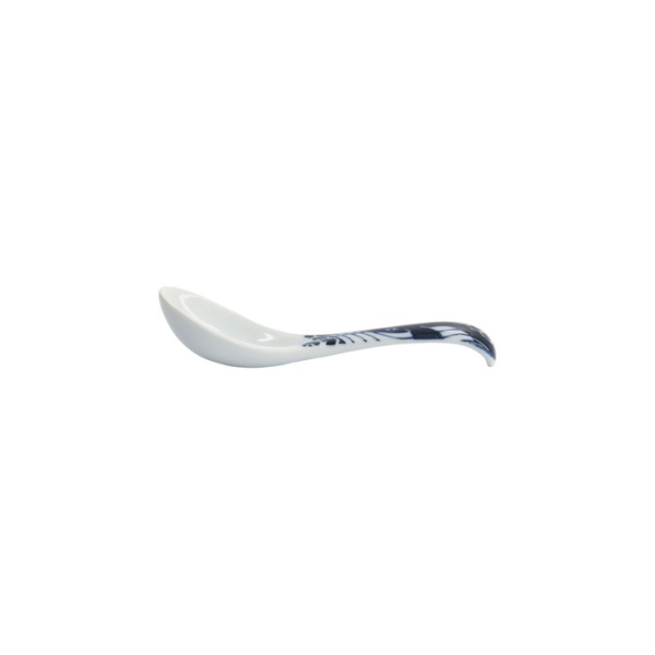 Renge Spoon Kawaii Whale Blue/White, Porcelain, 18 cm, Item No. 18332