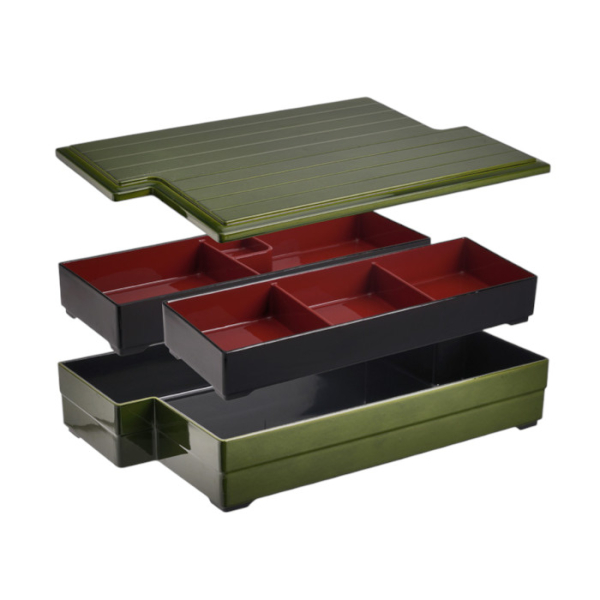 TDS, Bentobox, ABS Lacquerware, Midori, 37.2x22.5x6.5 cm, Art.-Nr. 18619