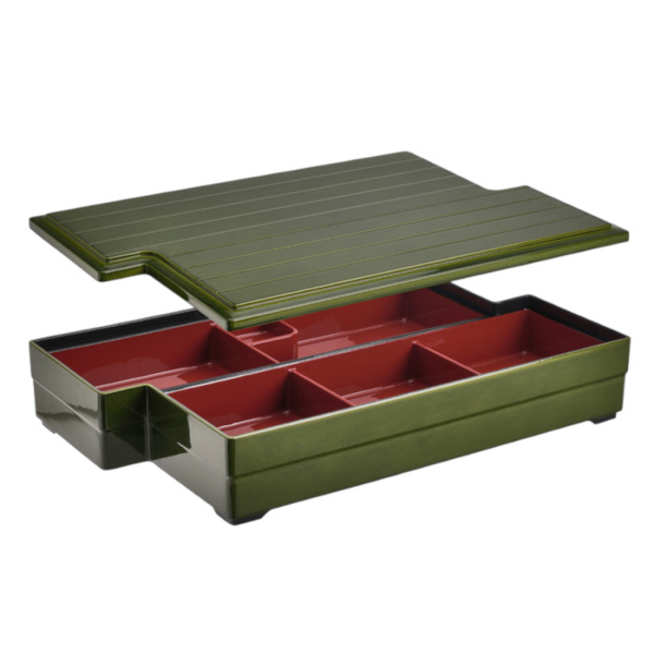 TDS, Bentobox, ABS Lacquerware, Midori, 37.2x22.5x6.5 cm, Art.-Nr. 18619
