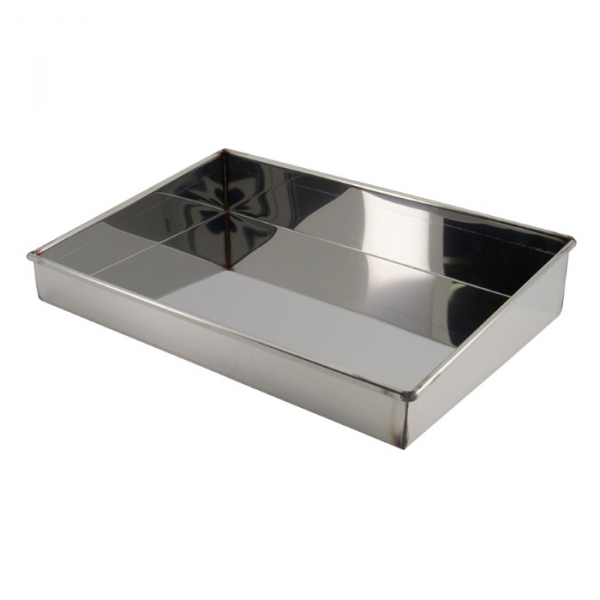 37.5x25.5x6.5cm Stainless Steel Tempura Frying Draining Box at g-HoReCa (picture 2 of 2)