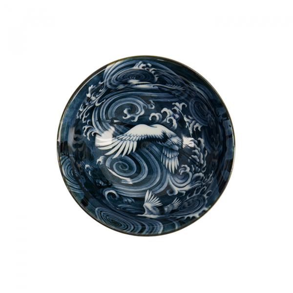 TDS, Japonism, Schale, Dunkelgrau, Ø 12,7 x 6,8 cm, Crane, Art Nr: 18693