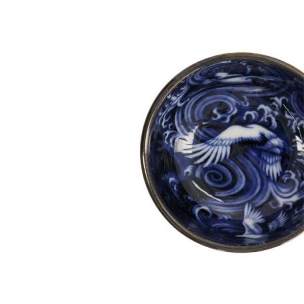 Saucenschale Japonism Crane Blau, Porzellan, Ø 8,7 × 3,7 cm, 95 ml, Art.-Nr. 18751