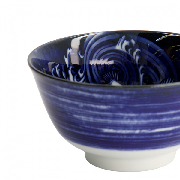 TDS, Japonism, Bowl, Blue, Ø 12.7 x 6.8 cm, Crane - Item No: 18755