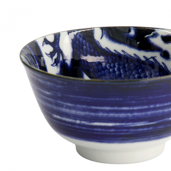 TDS, Japonism, Bowl, Blue, Ø 12.7 x 6.8 cm, Dragon - Item No: 18756