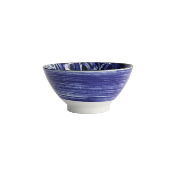 Reisschale Japonism Crane Blau, Porzellan, Ø 18 × 9 cm, 1 l, Art.-Nr. 18761