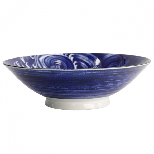 TDS, Japonism, Bowl, Blue, Ø 25.2 x 7.7 cm, Crane - Item No: 18764
