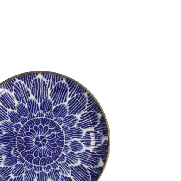 Plate Ohuke Dahlia Blue/White, Porcelain, Ø 15.8 × 2.6 cm, Item No. 18887