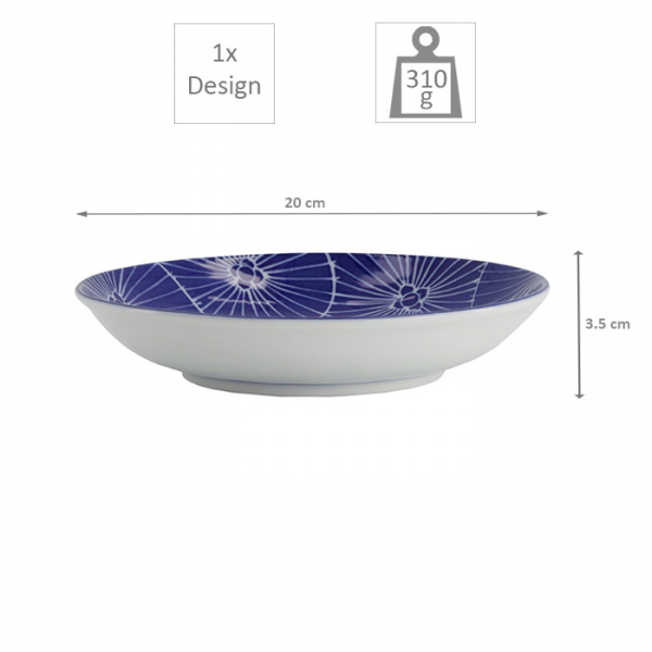 Ø 20x3.5cm Wagasa Japanese Umbrella Plate at g-HoReCa (picture 5 of 5)