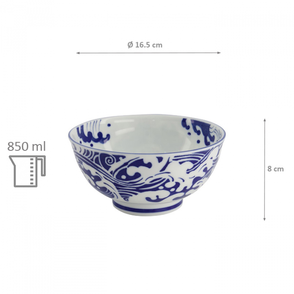 850ml Schale,Shiranami Whitecaps-Schale bei g-HoReCa (Bild 5 von 5)