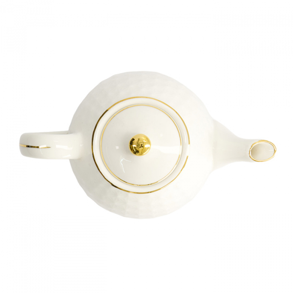 TDS, Teapot Gold Rim with Gift Box, Nippon White, Star, Ø 16.5 x 11 cm, 400ml, Item No. 20231