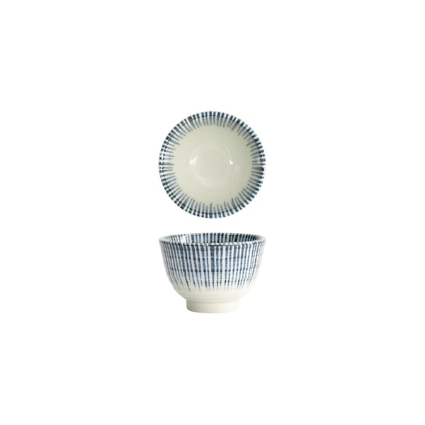 Tokyo Design Studio Teetasse Shin Tokusa Weiß/Blau, Porzellan, Ø 9,3 × 6,1 cm, 180 ml