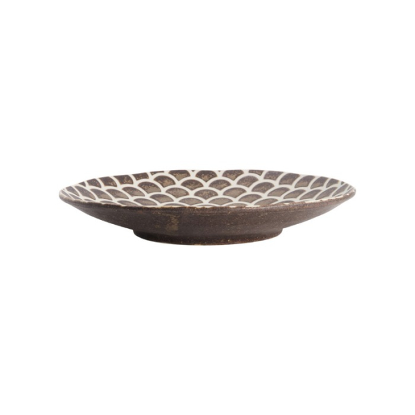 Teller Iga Matte Mermaid Braun, Steinzeug, Ø 25 × 3,7 cm, Art.-Nr. 20333