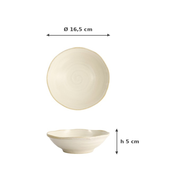 Reisschale Titanium Matte Weiß, Porzellan, Ø 16,5 × 5 cm, 400 ml, Art.-Nr. 20358