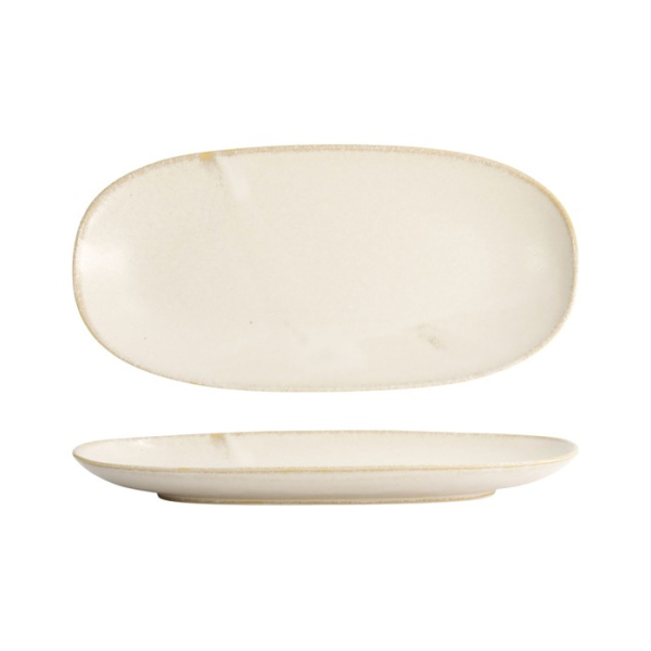 Tokyo Design Studio Sushi-Platte Titanium Matte Weiß, Porzellan, 28,5 × 14 × 2,5 cm