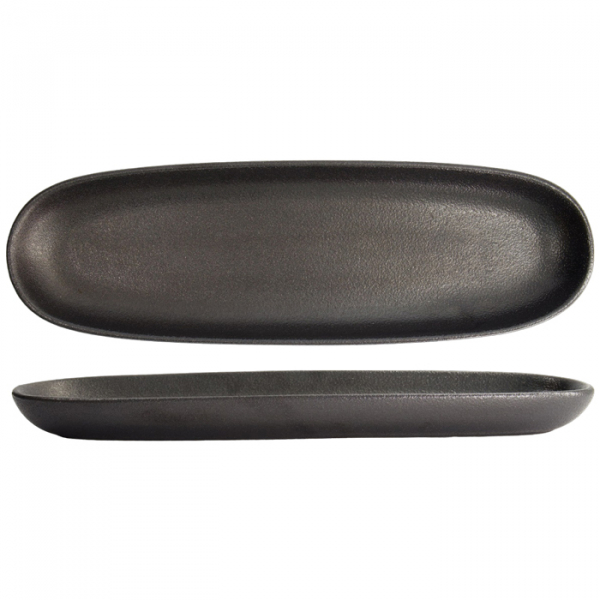 40.5x12.7x3.5cm Yuzu Black Oval Plate at g-HoReCa (picture 1 of 7)