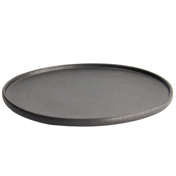 Ø 26x2.4cm Yuzu Black Round Plate with Rim  at g-HoReCa (picture 2 of 7)