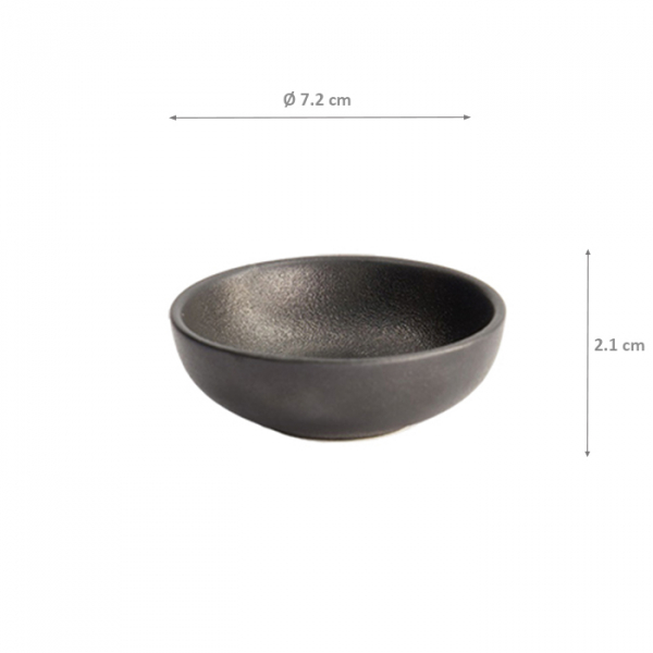 Ø 7.2x2.1cm Yuzu Black Saucer at g-HoReCa (picture 6 of 6)