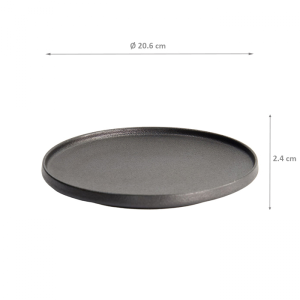 Ø 20.6x2.4cm Yuzu Black Round Plate with Rim  at g-HoReCa (picture 7 of 7)