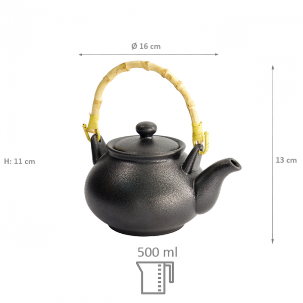 Ø 16x13x11cm 500ml  Yuzu Black Tea Pot at g-HoReCa (picture 6 of 6)