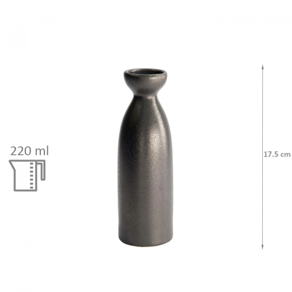 Yuzu Schwarz Sake-Flasche 17.5cm 220ml  Sake-Flasche bei g-HoReCa (Bild 7 von 7)