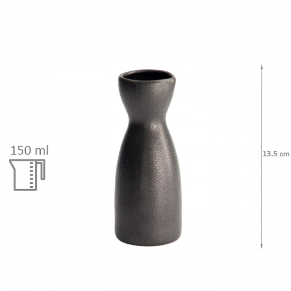 Yuzu Schwarz Sake-Flasche 13.5cm 150ml Sake-Flasche bei g-HoReCa (Bild 7 von 7)