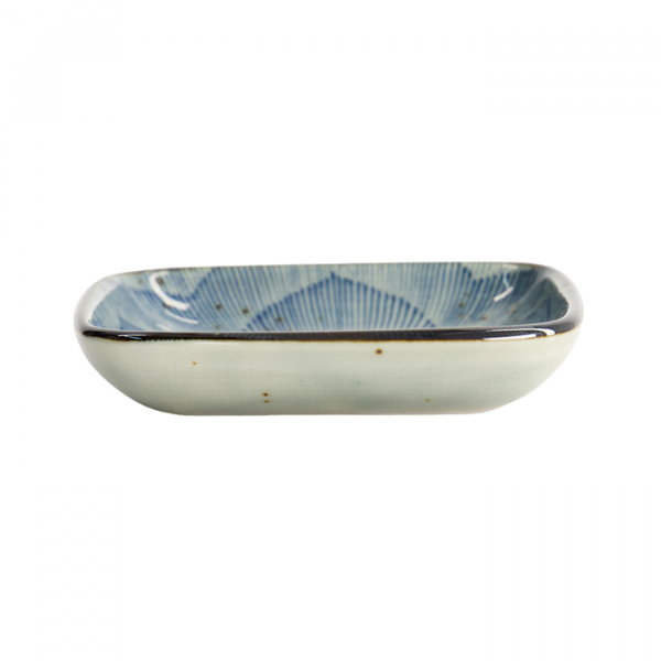 TDS, Soy Sauce Bowl, Bell Flower, Blue, 9 x 1.6 cm - Item No. 20605