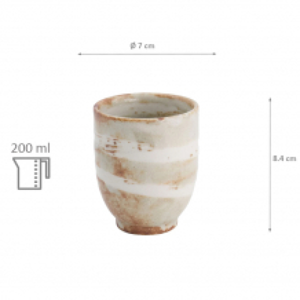 TDS, Teetasse, Yunomi Shino, Ø 7x8,4cm 200ml, Art.-Nr. 20661