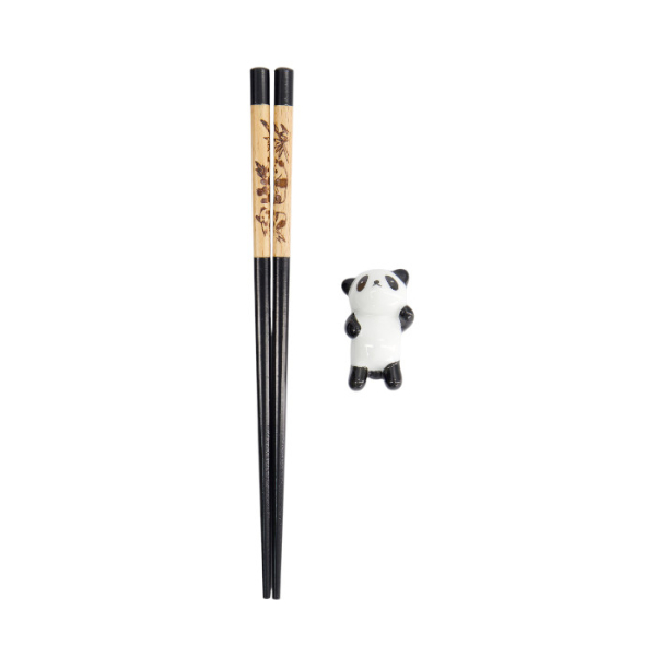 Chopsticks inclusive Rest, Giftset, Panda - Item No. 20718