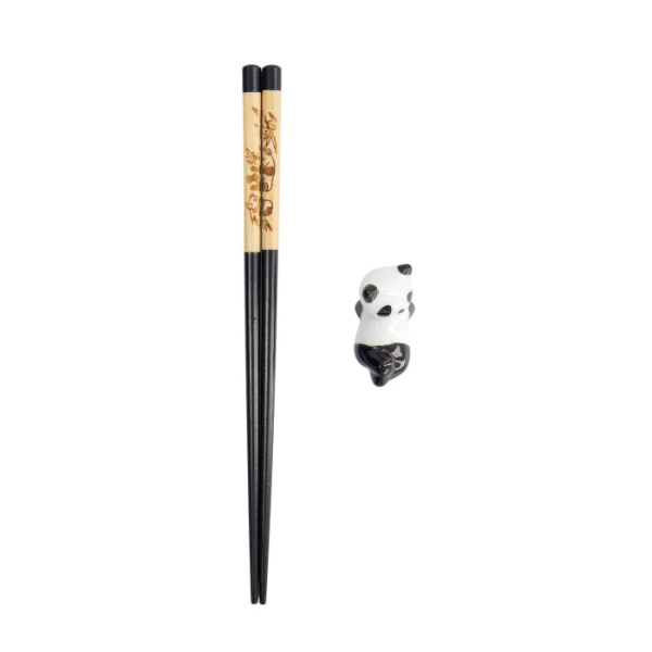 Chopsticks inclusive Rest, Giftset, Panda - Item No. 20719