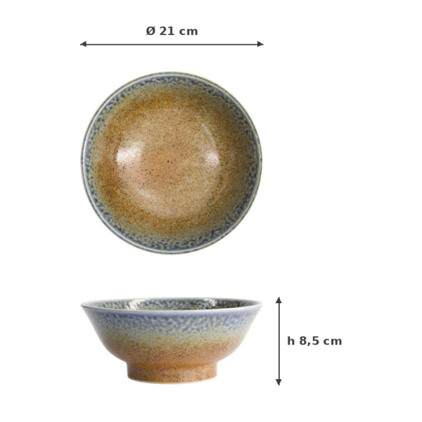 Ramenschale Reef Blue Braun/Blau, Ø 21 × 8,5 cm, 1,3 l, Art.-Nr. 20756