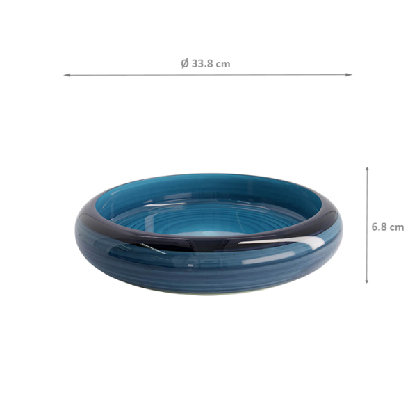 TDS, Sushi Oke, Außen 33,8x6,8cm Inner 28,4x4,7cm, Blue Azure - Art Nr. 20853