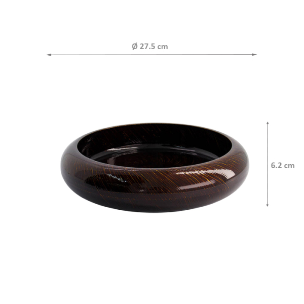 TDS, Sushi Oke, Outer 27.5x6.2cm Inner 22.2x4.3cm, Gold Wood - Item No. 20858