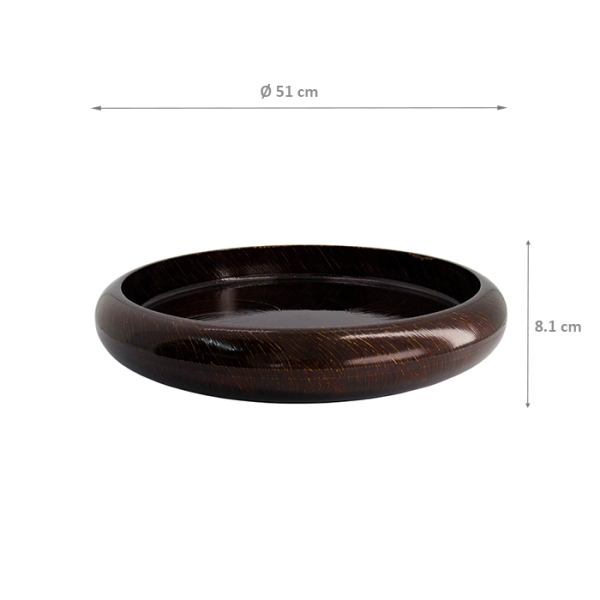 TDS, Sushi Oke, Außen 51x8,1cm Innen 44,4x5,5cm, Gold Holz - Art Nr. 20863