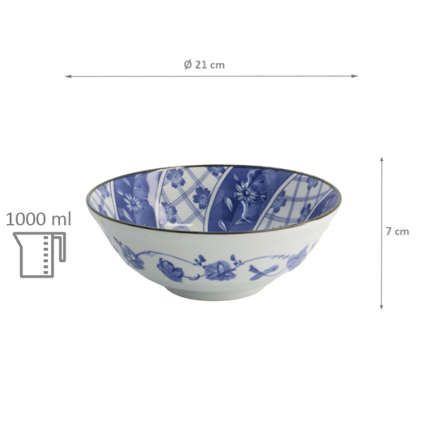 TDS, Ramen Bowl, Mixed Bowls, Sakura Shonzui, Ø 21 x 7 cm 1000 ml  - Item No. 20865