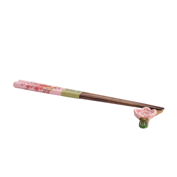 TDS, Chopstick Set, Sakura incl. chopstick rests, 5 pair, 22,5 cm, Item No. 20906