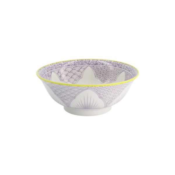 Ramenschale Lily Flower Lila, Porzellan, Ø 20,5 × 8 cm, 1,2 l, Art.-Nr. 20934