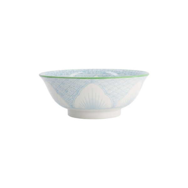 Ramenschale Lily Flower Hellblau, Porzellan, Ø 20,5 × 8 cm, 1,2 l, Art.-Nr. 20937