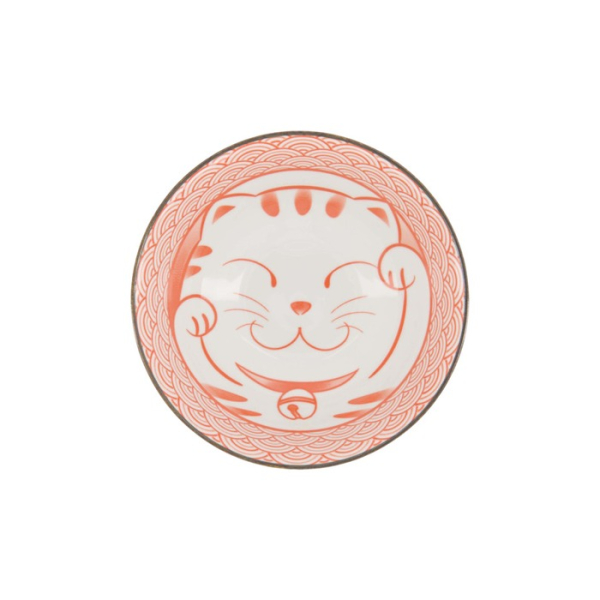 Ramen Bowl Kawaii Lucky Cat Red, Porcelain, Ø 19.7 × 7 cm, 1 l, Item No. 20953