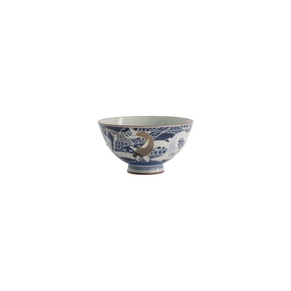 Reisschale Kawaii Carp Blau, Porzellan, Ø 11,5 × 6 cm, 300 ml, Art.-Nr. 20981