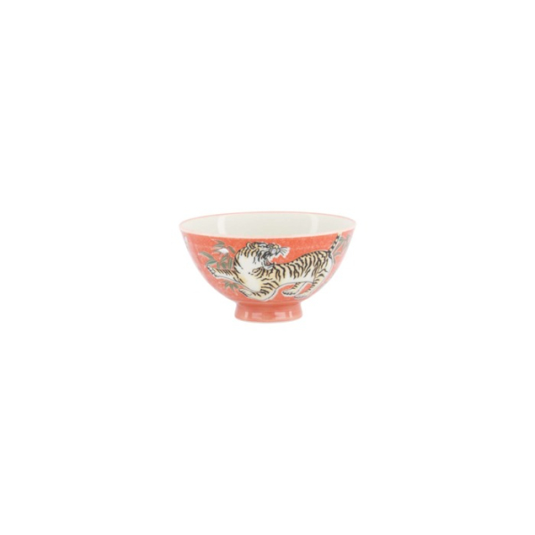 Reis-Schale, Kawaii-Tiger, Rot, Ø 11.5x6cm, 300ml - Art Nr: 20982