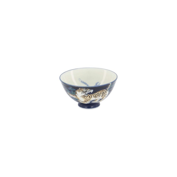 Reisschale Kawaii Tiger Blau, Porzellan, Ø 11,5 × 6 cm, 300 ml, Art.-Nr. 20983